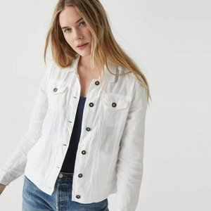 MICHAEL STARS JEAN LINEN JACKET SIZE S
